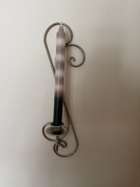 Vintage pair of metal  walk Sconce Candle Holders